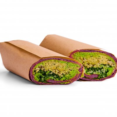 WRAPS HEL FALAFEL & MYNTEDRESSING